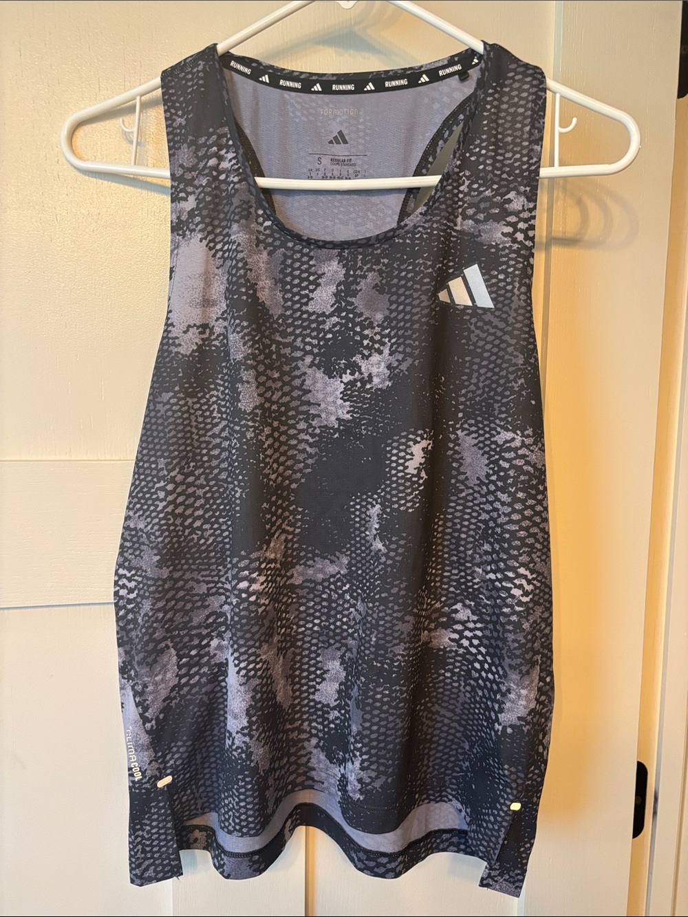 adidas Black and Gray Patterned Women's Tank